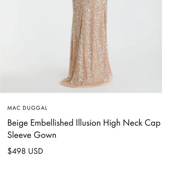 Gorgeous Mac Duggal Beaded Sleeveless Illusion Formal Dress Long Gown Size 6 - Picture 6 of 6